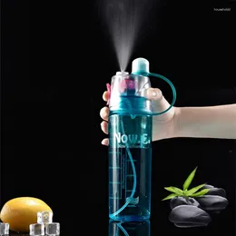 Mugs 400/600Ml Portable Leak Proof Plastic Cups Spray Cool Summer Outdoor Sport Water Bottle Climbing Bike Shaker Bottles