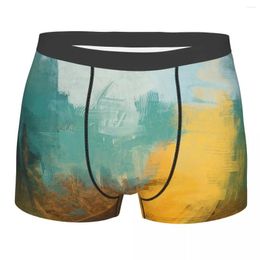 Underpants Humour Boxer Art Colourful Shorts Panties Briefs Men's Underwear Green And Brown Artwork Breathable For Male S-XXL