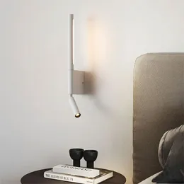 Wall Lamp Modern Led Metal 330 Degree Rotation Adjustable Bedroom Bedside Reading Light With Switch Hallway Aisle Minimalist Nordic