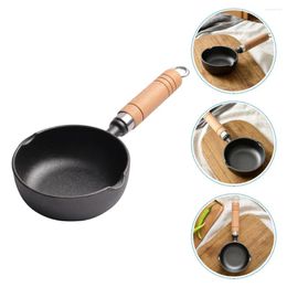 Pans Wok Milk Pot Small Metal Sauce With Handle Griddle Saucepan Into The Oil Iron Kitchen