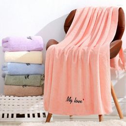 Towel Mbroidery Soft Bath 70 140cm Bathroom Valentine's Gift For Adults Blanket Sheets Home Accessories