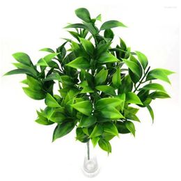 Decorative Flowers Simulated Plastic Green Plant Bouquet Make Leaves Soft Decoration Wedding Scene Graduation Ceremony Balcony Window El