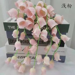 Decorative Flowers Simulation Lily String Artificial Flower Wedding Home Room Decor Aesthetic Window Show Desk Arrangement Supplies Fake