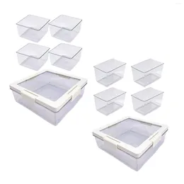 Plates Divided Serving Tray With Lid Storage Container Multi Compartment Appetizer Platter For Candy Fruits Dessert Nuts