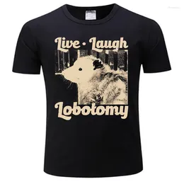 Men's Polos Live Laugh Lobotomy Opossum T-Shirt Tees Custom T Shirts Design Your Own Animal Print Shirt For Boys Men