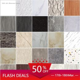 Wallpapers 30x30cm Self-adhesive Marble Tile Floor Sticker Thick PVC Waterproof Wallpaper For Home Decor Living Room Bathroom Kitchen