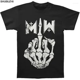 Men's T Shirts Summer Cool Fashion Harajuku Tee Shirt Motionless In White Middle Finger T-Shirt Size Cotton Sbz110