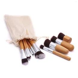 Makeup Brushes 11PCS Professional Brush Set Powder Foundation & Liquid For Smudge Angled Eyeliner