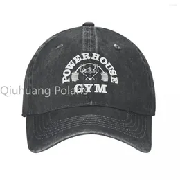 Ball Caps 2024 Classic Denim Powerhouse Gym Baseball For Men Women Summer Adjustable Hat Funny Casquette