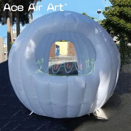 wholesale Creative Inflatable Led Dj Booth Globular Shape Dome Airblown Ice Cream Booth Tent For Sale