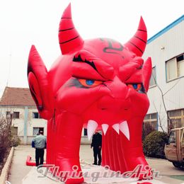 wholesale 5m 16.4ft high Giant Halloween Tunnel Inflatable Devil Archway for Entrance Decoration