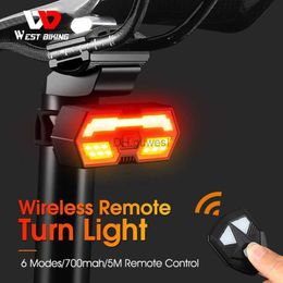 Other Lighting Accessories WEST BIKING Wireless Remote Taillight LED Turn Signal Horn Light Waterproof USB Lamp YQ240205