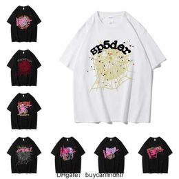 Fashion Sp5der 555555 Mens T-shirt Designer Spider Young Bandit King Tshirt Angel Series Number Men Women 1 High Quality Spider Web Print Pattern Tees 7f5g