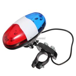 Other Lighting Accessories 6 LED 4 Tone Sounds Bicycles Bell Police Car Light Electronic Horn Siren for Kid Children Bike Scooter Cycling Lamp Accessories YQ240205