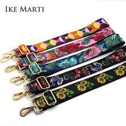 IKE MARTI Colorful Bag Strap Belt Replacement Wide Handbag Straps for Crossbody Accessories Nylon Shoulder Bags 240202