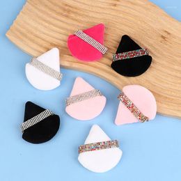 Makeup Sponges Velvet Triangle Diamond Ribbon Powder Puff Ultra Soft Cosmetic Air Cushion Concealer Wet And Dry Dual Use Beauty Foundation