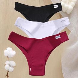 Women's Panties Cotton For Women Sexy Low Rise Briefs Brazil Underpants Ladies Underwear 8 Solid Colour Girls Intimates Female Lingerie