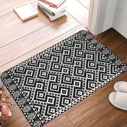 Carpets Non-slip Doormat Farmhouse Rustic Style Oriental Traditional Moroccan Design Bath Kitchen Mat Outdoor Carpet Flannel Modern