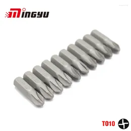 10Pcs 1/4" 25mm Torq TO6 TO8 TO10 Screwdriver Bit Set Repair Tools Screwdrivers Kit Hex Shank Bits For Household Hand Tool