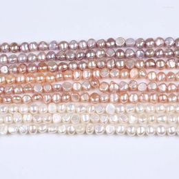 Loose Gemstones Natural Colour Freshwater Real Baroque Pearl White Peach Purple Beads Strand For Jewellery Making