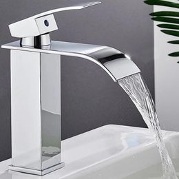 Kitchen Faucets Simple Basin Waterfall Faucet Rustproof Bathroom Sink For