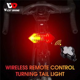 Other Lighting Accessories WEST BIKING Wireless Remote Turn Signal Bicycle Light MTB Directional LED Bike Taillight USB Rechargeable Cycling Rear Light YQ240205