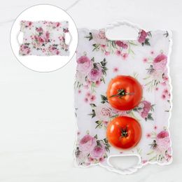 Dinnerware Sets 2 Pcs Square Snack Plate Gifts Plastic Fruit Candy Storage Tray European Style Pastry Dried Dad Dessert