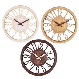 Wall Clocks Retro Large Clock Round Silent Non-ticking Battery Operated 30.5CM Arabic