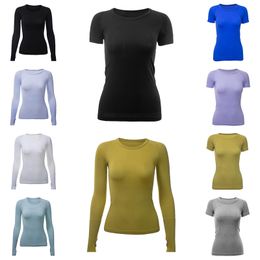 2024 Tech 1.0 T-Shirt eng anliegendes Top-T-Shirt für Damen, Yoga, dehnbar, elastisch und atmungsaktiv, einfarbige T-Shirts, Fitness-Training mit starkem, notwendigem T-Shirt