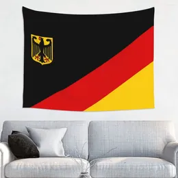 Tapestries Custom German Flag Tapestry Hippie Room Decor Coat Of Arms Germany Wall Hanging For Dorm Home Decoration