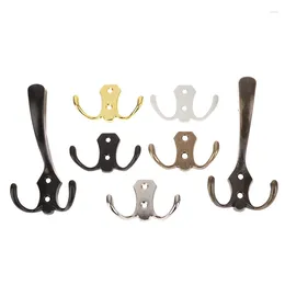 Bath Accessory Set 1 Pc Modern 3/2 Hooks Clothes Coat Hook Wall Mounted Robe Rack Hat Hanger For Bedroom Entryway