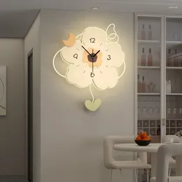 Wall Clocks Hanging Light Clock Design Battery Quiet Plastics Minimalist Bedroom Luxury Orologio Da Parete Home Decor