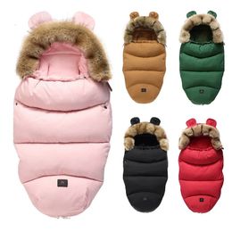 03 Years Old Envelope In Stroller Baby Sleeping Bag Winter Socks Sleep Windproof Warm Sleepsack Footmuff for 240131