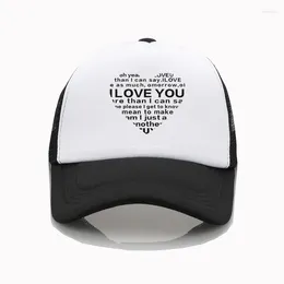 Ball Caps Fashion Hat I Love You Printing Baseball Cap Men And Women Summer Trend Sun