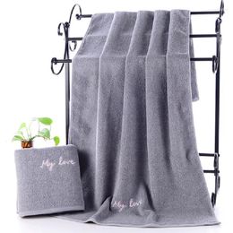Towel Drop 70 140cm Embroidery Cotton Adult Bath Beach Towels Absorbent Bathroom Washing Gift