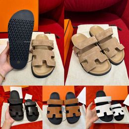 designer slide Slippers Beach Classic Flat Sandals Slide Luxury Summer Lady Leather Flip Flops Top Quality Men Women Slides sandale Size 35-44 shoes 0022