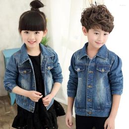 Jackets Fashion Spring Children Outwear Coat Kids Denim Jacket Baby Boys Girls Outerwear Long Sleeve Coats