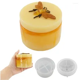 Baking Moulds Bee Honey Jar Jewellery Box Storage Mirror Silicone Mould DIY Crystal Epoxy Resin Mould