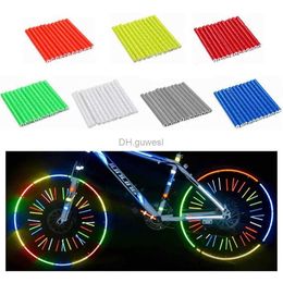 Other Lighting Accessories 12Pcs Wheel Rim Spoke Clip Tube Lights Outdoor Night Safety Reflective Reflector Strip YQ240205