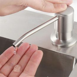 Liquid Soap Dispenser Stainless Steel Sink Built-In Lotion Pump Head Kitchen Bathroom Press Detergent Dispensers