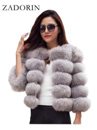 ZADORIN S-5XL Mink Coats Autumn Winter Fluffy Black Faux Fur Coat Women Elegant Thick Warm Faux Fur Jackets For Women Tops 240124