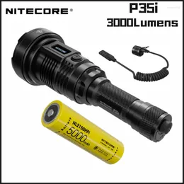 Tochas nitecore p35i switch remoto recarregável lep 3000lumens incluem bateria 21700 com exibição OLED trocial lanterna