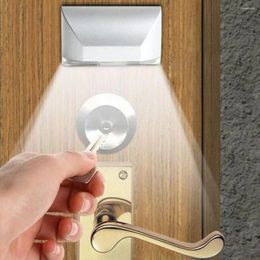 Night Lights Home Infrared PIR Keyhole Light Auto ON/OFF Detector Door Lock Wireless Lamp For Stairs Warehouse Cupboard Wardrobe