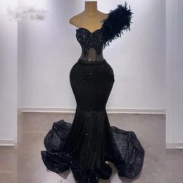 Paljett gnistrande prom klänningar 2024 älskling sjöjungfru festklänning för svarta flickor rygglösa afrikanska kvinnor vestidos de gala