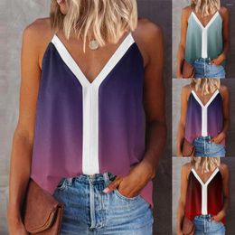 Camisoles & Tanks Leather Tube Top Women Summer Casual V Neck Printed Blouse Sleeveless Slim Strap Bodysuit Band Cheer Workout Shirts