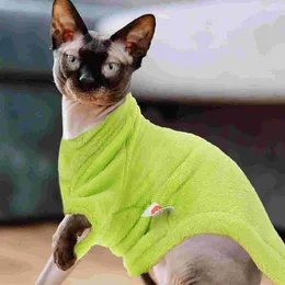 Cat Costumes Clothes For Pets Coat Costume Plush Skin-friendly Velvet Winter Apparel Cute Sphynx Cats