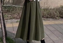 Skirts Autumn And Winter Retro Thin Corduroy A Line Skirt Cover Hip Women