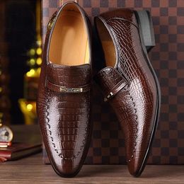 Mens Pu Man Loafers Кожаная обувь Top Men Business Dress Fring Случайная обувь мужская свадебная обувь Zapatos Hombre 240129