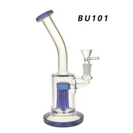 Hookah Recycler oil Rig Bubbler bongs 9 inch Height and perc with 14mm Glass bowl 350g weight BU101