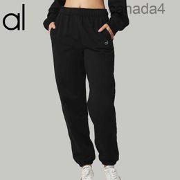 Al Yoga Pants Accol Sweatpants Plush Heavy Weight Casual Sport Relaxed-fit Solstice Lantern with Drawstring Women Weekend Jogger Trousers Silver PV5G ER20 MXFS